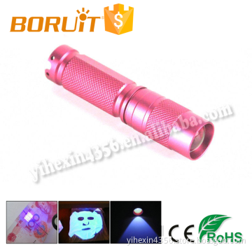 Boruit Mini 365nm Purple Light UV LED Flashlight